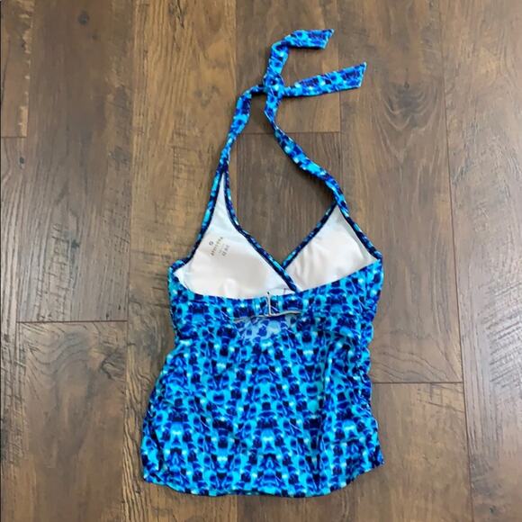 Athleta Blue Tie-Dye Halter Tankini Top - Picture 5 of 5